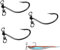 30pcs/Box Drop Shot Fishing Hooks with Drop Shot Rig and Swivel in-line Drop Shot Rig Fishing Hooks for Bass,Perch