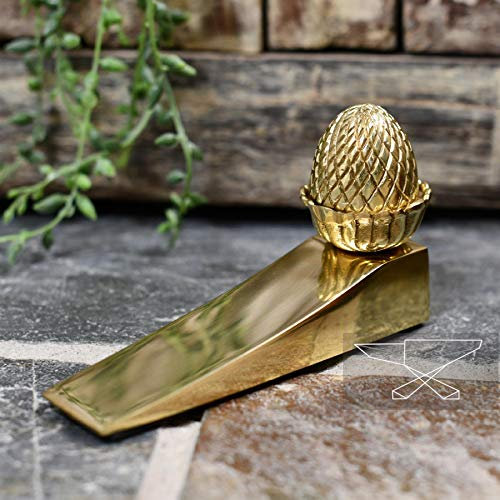Brass Acorn Design Door Wedge