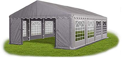 Das Company Partyzelt 5x8m wasserdicht grau Zelt 240g/m² PE Plane hochwertig Gartenzelt Summer PE - Faltpavillon - Gartenpavillon - Pavillon - Lagerzelt - Partyzelt