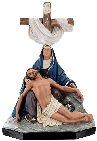 Holyart Statue aus Harz Römische Pietà handbemalt Arte Barsanti, 60 cm