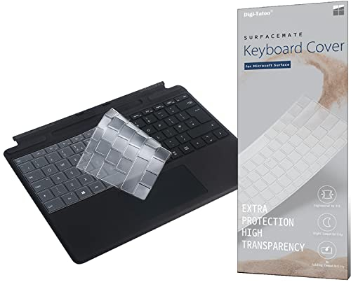 Digi-Tatoo Cubre Teclado Compatible Con Surface Pro Signature en Español (Pro 11/9/8/X) - Funda Premium Protector de Cubierta (Transparente)