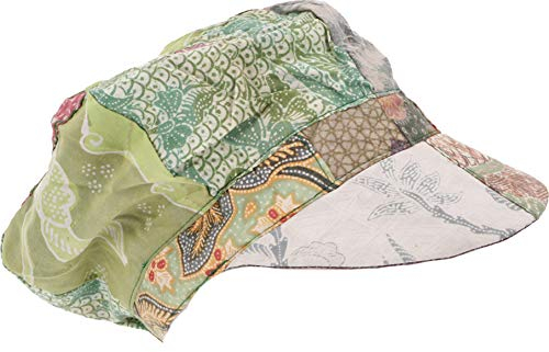 GURU SHOP Patchwork Kappe, Ballon Mütze, Herren/Damen, Grün, Baumwolle, Size:One Size
