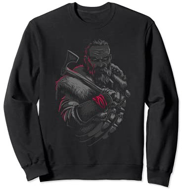 Viking Warrior With Axe - Norse Mythology Sweatshirt