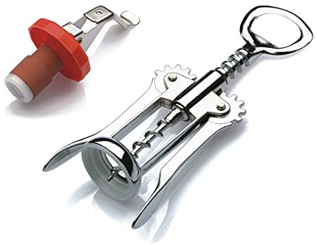 CREAZIONI i Colori nel Cuore - cavatappi/levatappi e tappo espansione vino prosecco spumante, apri e brinda, prodotti italiani