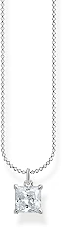 THOMAS SABO Kette mit weißen Stein 925 Sterling Silber KE2156-051-14-L45V