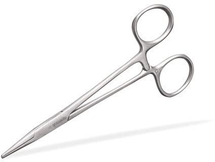 TFS Angling Fishing Forceps Pliers.Stainless Steel.Fly Fishing.Hook Remover,Unhooking.Straight or Curved 13cm or 18cm.Metal Disgorger included