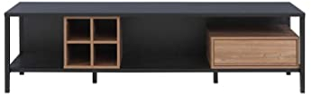 Froschkönig24 Orleans TV-Schrank Schwarz/Colonial Eiche