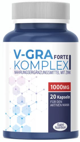 NEU: Saint Nutrition® V-GRA Forte Komplex – die Sofortwirkung für den Mann – EXTRA STARK für Männer hochdosiert