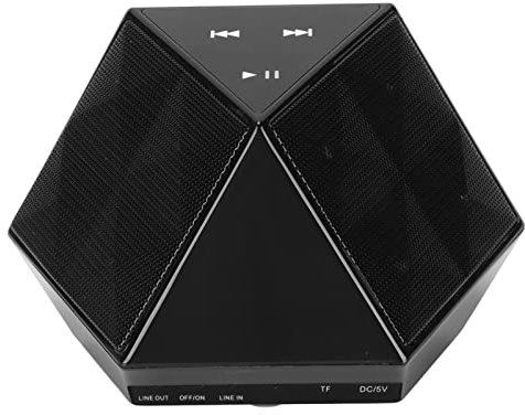 Septpenta D8 Wireless Diamond Bluetooth Lautsprecher, 6 W Großmembran und Zwei Lautsprecher, 3,5 MM Soundeingang und Ausgang, Touchscreen Tasten, für Zuhause, Outdoor, Party