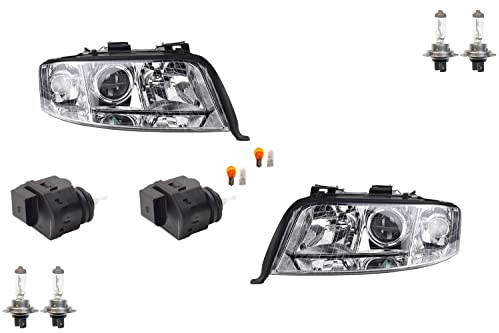 Johns, Scheinwerfer passend für Audi A6 4B 08/01-01/05 Leuch. Links Rechts + Stellmotor