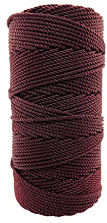 Twine by Design #36 3-strängige gedrehte Rosenkranzschnur – hervorragende Qualität für Bastelarbeiten, DIY-Projekte, Rosenkränze (Wein)