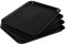 Obstnny 4 Pack Plastic Reusable Serving Trays Large, Black Fast Food Serving Trays, F