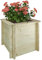 TIMBELA Hochbeet Holz - 58x58xH57 cm - Blumenbeet für Garten - Kräuterbeet - Pflanzkasten Holz - Hochbeet Balkon Garten Terrasse - Solid 28 mm Pine/Spruce Wood M618