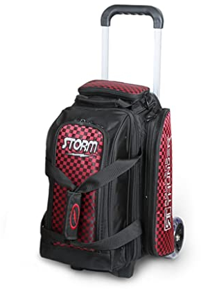 Storm Bowlingtasche mit 2 Bällen, kariert, Rot