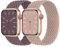 Nimblistic Solo Loop Bracelet tressé compatible avec Apple Watch 38 mm, 40 mm, 41 mm, avec bande élastique en nylon pour Apple Watch 9, 8, SE, 7, 6, 5, 4, 3, 2, 1, rose sable/violet fumé, taille XS
