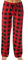 Legging pour femme - Noir - Avec poche - Pantalon de pyjama élastique - Pantalon à carreaux - Pour femme, rouge, S