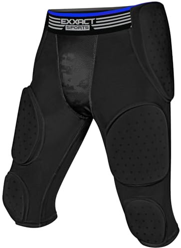 Exxact Sports Battle Fußballgürtel für Herren und Jungen, feinste gepolsterte Kompressionsshorts, Herren-Fußball mit Cup-Tasche, Fußballgürtel für Erwachsene und Jugendliche (Schwarz, YL)