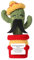 lasuroa Cactus Positif Amusant, 17cm Cactus de Pomme de Terre Positif Moustache Cactus Tricoté Positif avec Carte d'Encouragement de Soutien Émotionnel pour la Fête Mexicaine Cinco de Mayo Carnavals