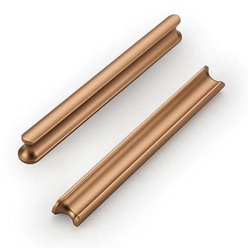 9BUILD 10 Pack 128mm Champagne Bronze Cabinet Handles for Kitchen Cupboard, Drawer, Wardrobe - UK0048