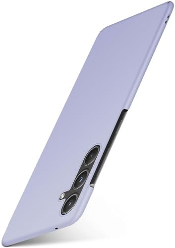 moex Alpha Case für Samsung Galaxy A55 5G Hülle Ultra Dünn, Schutzhülle mit erhöhtem Kameraschutz, Slim Cover Hardcase Backcover, Dünnste Handyhülle Minimalistisch, Pastell Flieder