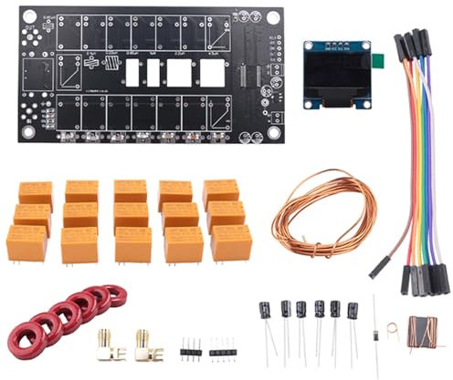iFutniew Mini ATU-100 Antennentuner 1,8-50 MHz Automatischer Antennentuner + OLED-Firmware programmierter Verstärker-Empfänger DIY-Kit