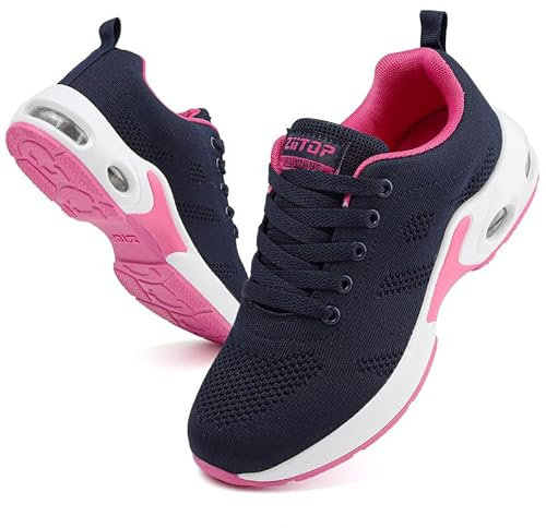 Basket Femme Chaussures de Sport Running Sneakers Femme Basket de Marche d'air Respirant Chaussures de Course Légères Confort Sports Fitness Tennis Outdoor Gym Jogging Athlétique Sneakers