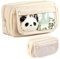 OZXVXZO Federmäppchen Beige Mädchen Mäppchen, Anime Federmäppchen Große Kapazität, Vier Schichten Federtasche mit Reißverschluss für Kinder, Bürobedarf, Make-up Taschen