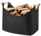 Twilight Garage Brennholzkorb Filzkorb holzkorb für kaminholz kaminholzkorb kaminholztasche Faltbar Holzkorb korb big bag holz für kaminholz 45 x 55 x 40 cm, Grau