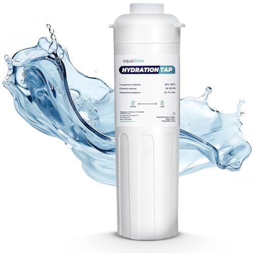 Aquafloow Filtro para sistema de filtrado de agua debajo del fregadero, filtro de agua reductor de cloro, filtro de carbón activado, alta eficiencia de reducción de cloro 30.000 litros o 6-12 meses