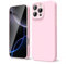 oakxco for iPhone 16 Pro Max Case Liquid Silicone, Soft Rubber Gel Elegant Aesthetic Basic Simple Cover, Cute Thin Slim TPU Matte Solid Color Plain Smooth Case for Women Girl, Light Pink