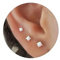 Halora Ohrringe Silber Stecker Ohrstecker Silber Klein Set Damen Herz Ohrringe FüR Mehrere OhrlöCher Silver Opal Earrings for Women