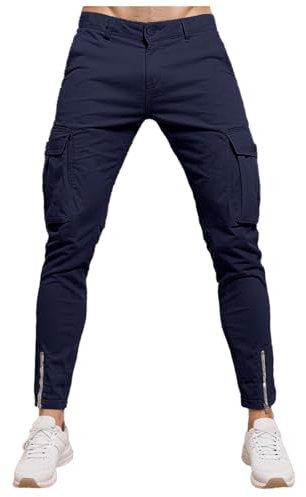 WKAYsIV Herren Pants Sporthose Herren Herren Sommer Hose Overalls Shot Bequeme Freizeithose Angelbekleidung Herren Winter(Marine,S)