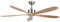 reiga Ventilatore da soffitto in legno con luce e telecomando 152cm, ventilatore da soffitto in legno naturale a 5 pale con luce LED, ventilatori da soffitto per interni silenziosi con lampade