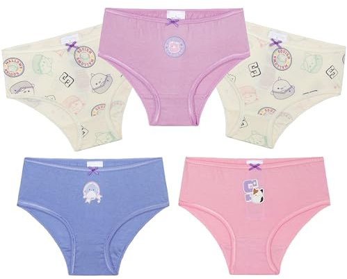 Get Trend Squishmallows Knickers for Girls Breathable Cotton Panties Teens Underwear Pack of 5 Soft Underpants Girls Gifts (11-12 Years, Multi Squishmallows 5 Pack)