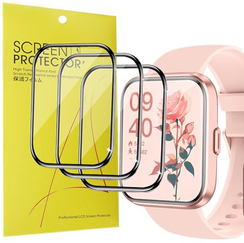 Lamshaw 3 Piezas Protector de Pantalla para Compatible con Woneligo Reloj Inteligente 1,8, Protectora Película, Película HD Suave TPU láminas Protectora, Anti-Arañazos, Sin Burbujas (Bfilm-3P)
