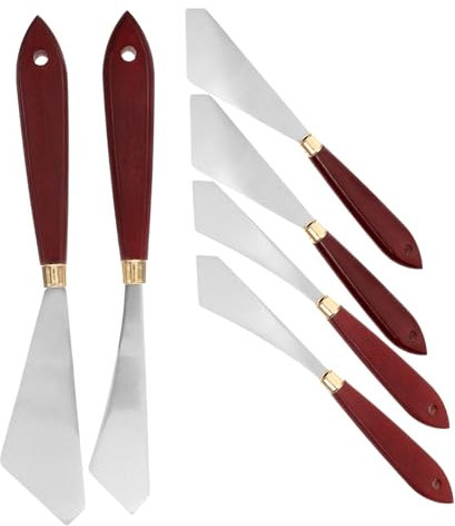 OATIPHO 18pezzi Spatole Legno Per Pittura Strumenti Per Miscelazione e Scraping Di Vernici Per Tecniche Artistiche e Decorazioni Murali