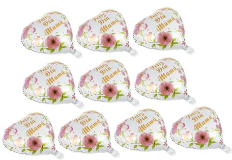 BESTonZON 18-zoll-luftballons Aus Aluminiumfolie Luftballons Für Den Muttertag Herzförmige Dekorationen Blumenbedarf Wiederverwendbare Aluminiumfolie 10 Stück