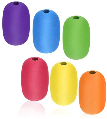 FNSIGHD 6 Pcs Pen Grips for Adults,6 Colors Mix Oval Shape Pencil Grips for Adults,Reusable Soft Sponge Pen Grips,Sponge Ergonomic Rubber Pencil Grips,for Children Writing Handwriting Aids