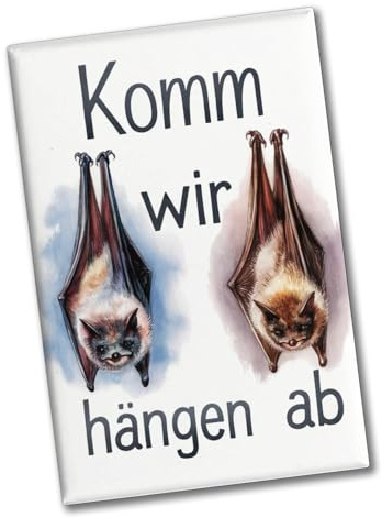 Fledermäuse - Komm, wir hängen ab Souvenir Souvenir Magnet Lustiger Souvenir Magnet für Fledermaus-Fans