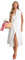 HEYPORK Damen Frühling Sommer Kleider Lässig Bequem Kleid Modern Elegant Röcke Frauen Taillierte Temperament V-Ausschnitt Plissiert Reißverschluss Kleid(Weiß, XL)