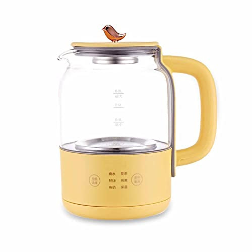 KRXSOBNV, Health Pot Mini Electric Kettle Stainless Steel High Borosilicate Glass Temperature Control Kettle 6 Major Functions A,800ML ，Electric Kettle
