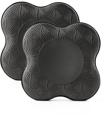 Myga Yoga Support Pads – Pack of 2 Foam Knee Pads for Wrists, Knees, Elbows, Hands & Feet – Non-Slip, Lightweight & Travel-Friendly Joint Cushions for Pilates & Floor Exercise – Black/Grey