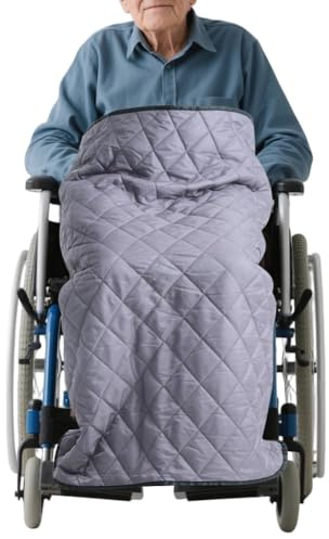 Rollstuhldecke, Winter Decke für Rollstuhl, Verdickte Warme Winddichte Erwachsen Rollstuhldecke, Verdickte Plüsch Kniedecke Beindecke für Rollstuhlfahrer Universelle (Hellgrau)