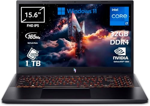 acer Nitro V 15 ANV15-52-77F6 Notebook Gaming, NVIDIA GeForce RTX 5050 8 Go GDDR7, Processeur Intel Core i7-13620H, Ram 32 Go DDR4, 1 To SSD, Écran 15.6 FHD IPS 165Hz LED LCD, Windows 11 Home