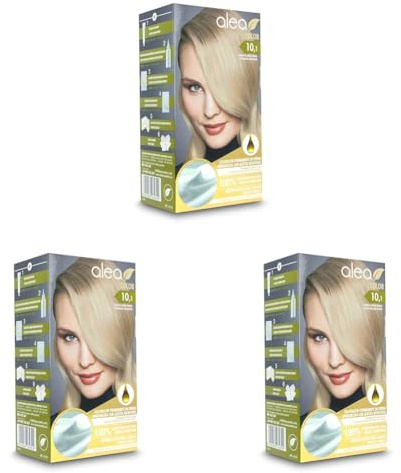 ALEA - Tinte Pelo Mujer - Alea Color - Nº 10.1 K - Color Rubio Platino Ceniza - Coloración Permanente en Crema - con Aceite de Argán y Macadamia - Cobertura de Canas - Máxima Protección y Cuidado