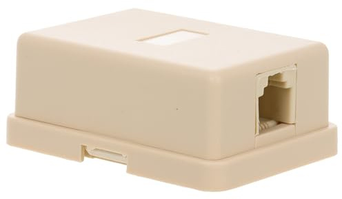 COHEALI Beige Telefonanschlussdose 6p4c 4-fach für Rj11, Festnetz | Plug And Play Einrichtung, Schnelle Kabelverbindung, für Heim und Hotelzimmer, 4-fach Ausführung