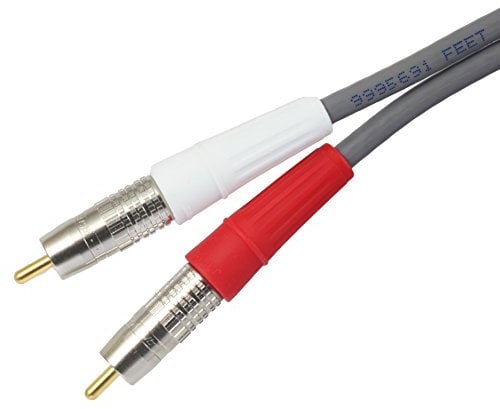 BJC Silver-Plated Stereo Audio Cable, 3 Foot, Assembled in USA