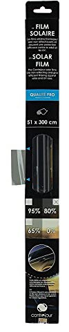 Contrejour 463902 Film Solaire teinté Moyen pour Vitres de Voiture, 80 pourcent, Anthracite, 51 x 300 cm,Taille Unique