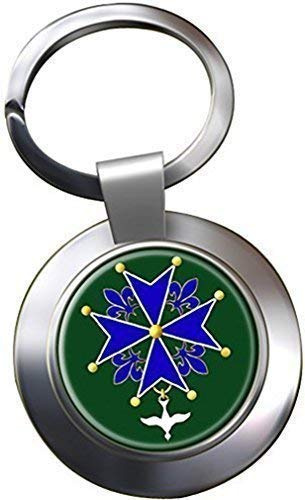UK Giftshop Huguenot Croix Chrome Porte Clé