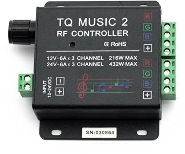 SUPERNIGHT LED RGB Strip New TQ Music 2 Touch Controller RF Sensitivety Backlight RF Remote DC12V-24V 18A Audio 3.5mm Music Controller for 3528 5050 5630 RGB LED Strip Light